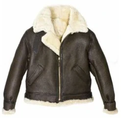 Custom Made Women Brown Aviator Fur Shearling Leather Jacket -Milani Jackets Shop WomenBrownAviatorFurShearlingLeatherJacket