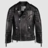 Biker Leather Jacket Black Biker Leather Jacket For Men Quilted Style -Milani Jackets Shop biker leather jacket1 55def920 bd83 445b 9799 9625370c1ac5