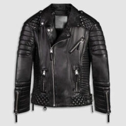 Milani Jackets Shop 34 Biker Leather Jacket Black Biker Leather Jacket For Men Quilted Style