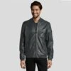 Shearling Leather Noch Black Bomber Leather Jacket -Milani Jackets Shop black bomber leather jacket noch mens 1