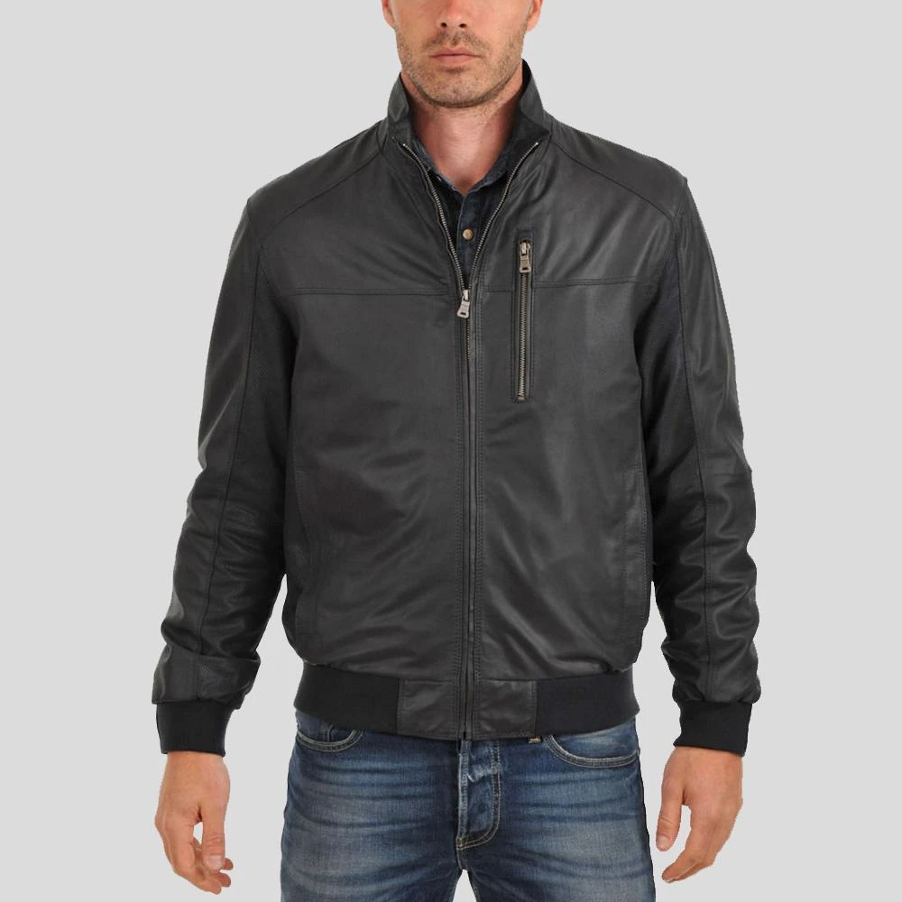 Shearling Leather Cole Black Bomber Leather Jacket 3 Shearling Leather Cole Black Bomber Leather Jacket