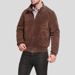 Shearling Leather Harry Suede Brown Bomber Leather Jacket 13 Shearling Leather Harry Suede Brown Bomber Leather Jacket -Milani Jackets Shop brown bomber leather jacket harry suede mens 3
