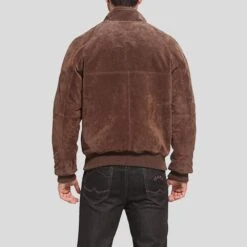 Shearling Leather Harry Suede Brown Bomber Leather Jacket 11 Shearling Leather Harry Suede Brown Bomber Leather Jacket -Milani Jackets Shop brown bomber leather jacket harry suede mens 6