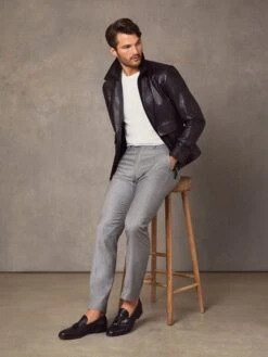 Custom Made Men Vintage Black Leather Jacket