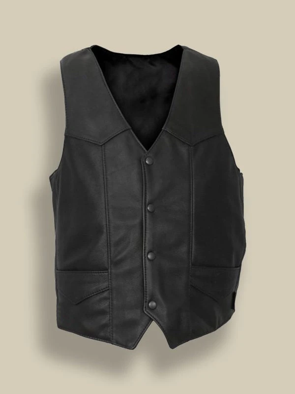 Custom Made Men Matte Black Vest 4 Custom Made Men Matte Black Vest - Image 2