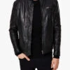 Custom Made Majestic Black Jacket For Men -Milani Jackets Shop men black leather jacket