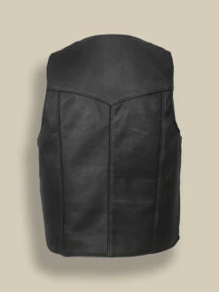 Milani Jackets Shop -Milani Jackets Shop men black leather vest 1