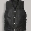 Custom Made Men Buffalo Nickel Snap Vest -Milani Jackets Shop men button leather vest 600x800 1