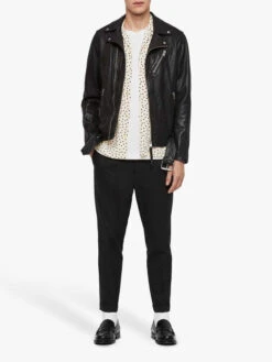 Custom Made Natty Black Jacket For Men -Milani Jackets Shop men pitch black leather jacket 600x800 1