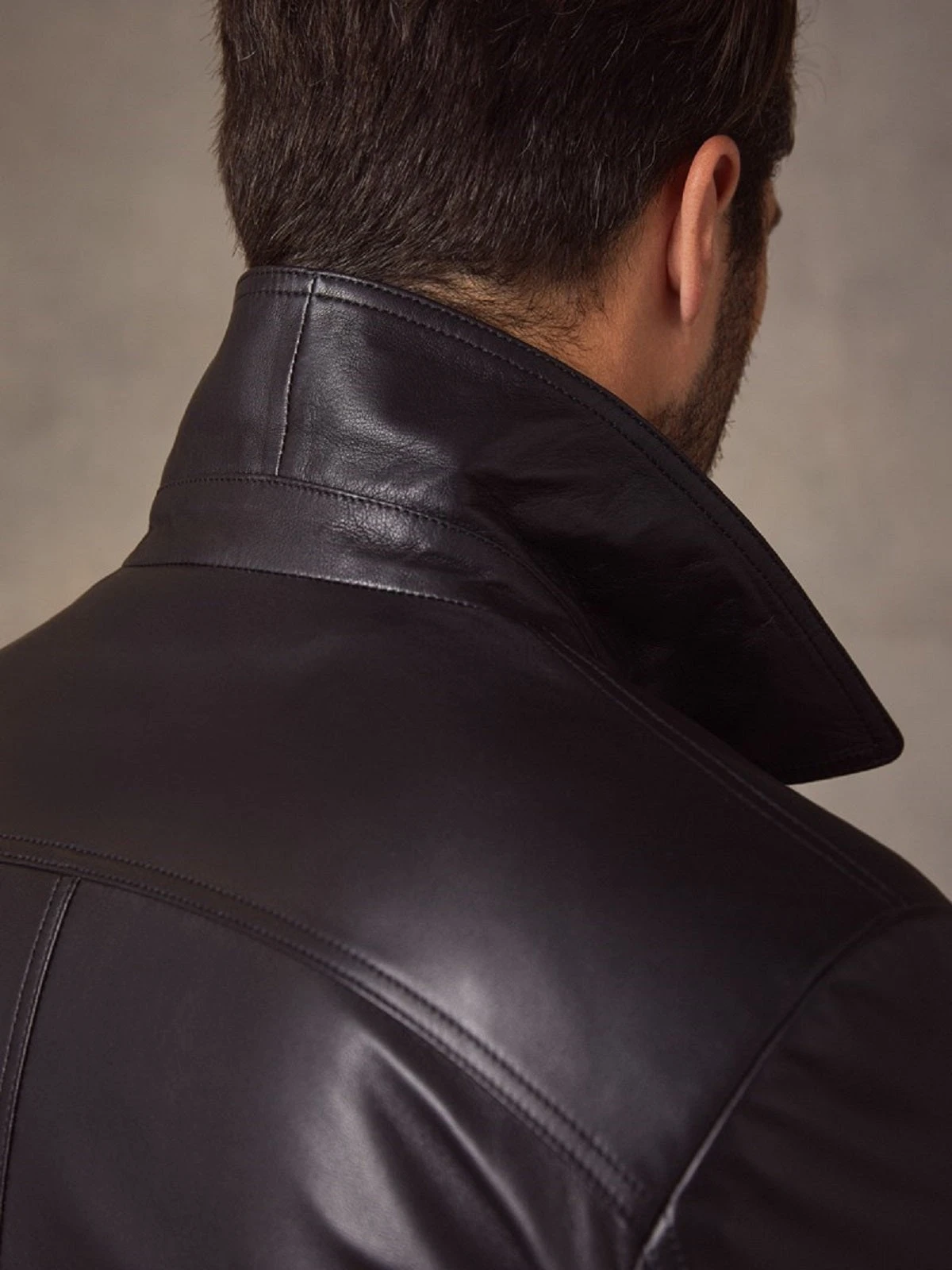 Custom Made Men Vintage Black Leather Jacket 7 Custom Made Men Vintage Black Leather Jacket - Image 5