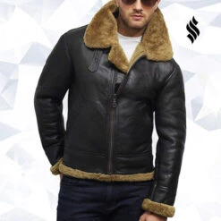 Shearling Leather Men's Aviator B3 World War2 Real Shearling Sheepskin Flying Jacket 9 Shearling Leather Men's Aviator B3 World War2 Real Shearling Sheepskin Flying Jacket -Milani Jackets Shop men s aviator b3 world war2 real shearling sheepskin flying jacket 3