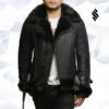 Shearling Leather Men's Aviator Flying Jacket Real Shearling Sheepskin Toscana Flying Jacket Coat -Milani Jackets Shop men s aviator flying jacket real shearling sheepskin toscana flying jacket coat
