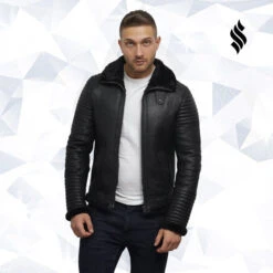 Shearling Leather Men's Black Sheepskin Flying Jacket 17 Shearling Leather Men's Black Sheepskin Flying Jacket -Milani Jackets Shop men s black sheepskin flying jacket 8