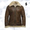 Shearling Leather Men's Brown Sheepskin Flying Jacket -Milani Jackets Shop men s brown sheepskin flying jacket