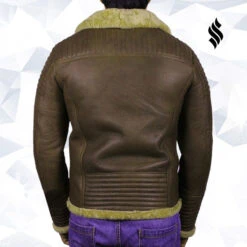 Shearling Leather Men's Brown Sheepskin Flying Jacket -Milani Jackets Shop men s brown sheepskin flying jacket 8
