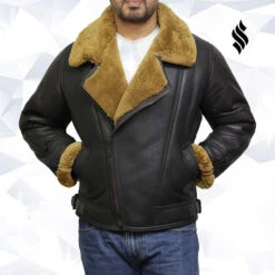 Shearling Leather Men's Leather Shearling Sheepskin Jacket -Milani Jackets Shop men s leather shearling sheepskin jacket 2