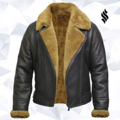 Shearling Leather Men's Leather Shearling Sheepskin Jacket -Milani Jackets Shop men s leather shearling sheepskin jacket 5