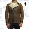 Shearling Leather Men's Luxury Shearling Sheepskin Aviator Rust Brown Leather Flying Jacket Coat -Milani Jackets Shop men s luxury shearling sheepskin aviator rust brown leather flying jacket coat