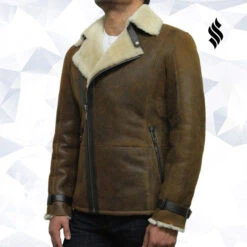 Shearling Leather Men's Luxury Shearling Sheepskin Aviator Rust Brown Leather Flying Jacket Coat -Milani Jackets Shop men s luxury shearling sheepskin aviator rust brown leather flying jacket coat 2
