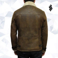 Shearling Leather Men's Luxury Shearling Sheepskin Aviator Rust Brown Leather Flying Jacket Coat -Milani Jackets Shop men s luxury shearling sheepskin aviator rust brown leather flying jacket coat 6