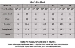 Shearling Leather Jed Black Leather Jacket With Hood -Milani Jackets Shop mens size chart final 7d2bc2bf e4b9 4b79 8c3f 316ec8bf977e