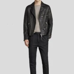 Shearling Leather Connor Black Motorcycle Leather Jacket 9 Shearling Leather Connor Black Motorcycle Leather Jacket -Milani Jackets Shop motorcycle leather jacket connor black 3