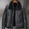 Custom Made Aviator Winter Coat Fur Bomber Leather Jacket
