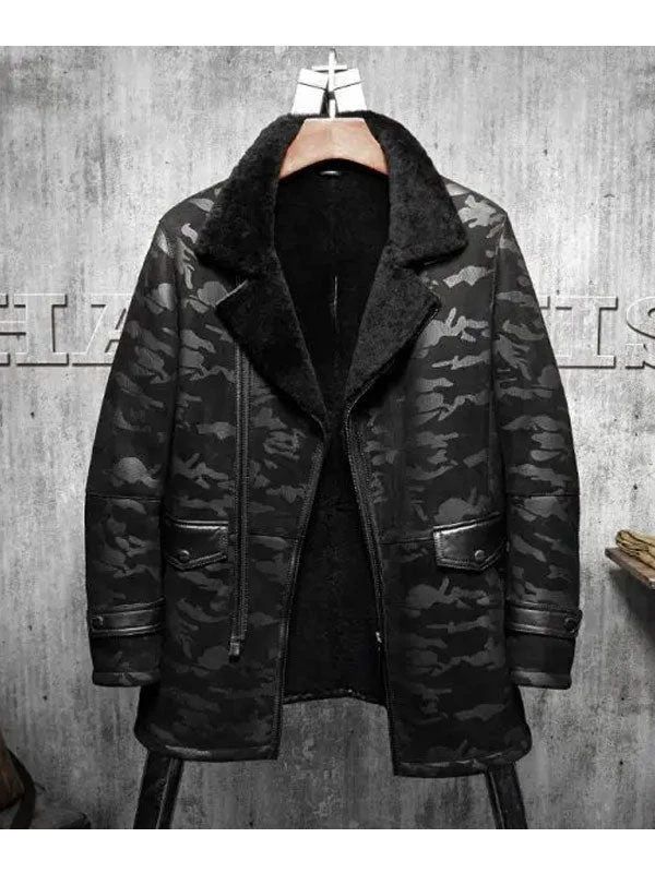 Custom Made Men’s Flying Fur Pilots Long Jacket Coat 6 Custom Made Men’s Flying Fur Pilots Long Jacket Coat - Image 4