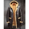 Custom Made Mens RAF Hooded Shearling Fur Sheepskin Leather Long Jacket Winter Coats -Milani Jackets Shop shearling leather coat 1 e680df5d ee92 4557 9ca8 a66d6333f803