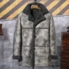 Custom Made Men's Hunting Leather Shearling Bomber Trench Coat -Milani Jackets Shop shearling leather coat1 1a412c45 0983 4848 8c9c cf8edb1e4f4b