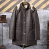 Custom Made Men's Hooded Shearling Leather Long Trench Coat -Milani Jackets Shop shearling leather coat1 20249dd7 8230 4863 b848 460b56b1b022