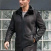 Custom Made Men Black Shearling Fur Outwear Mink Overcoat Lapel Leather Jacket Coat -Milani Jackets Shop shearling leather coat1 766757a5 4eaf 4a6b a6c2 696f4f9e7906