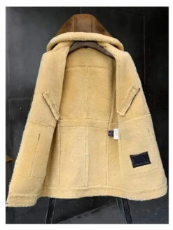 Custom Made Mens Hooded Sheepskin Shearling Leather Jacket -Milani Jackets Shop shearling leather coat4 425cfe8b 7edf 4d2e bcaf 82e916e30d72
