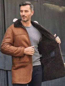 Custom Made Winter Outwear Natural Sheepskin Leather Jacket Hooded Fur Overcoat -Milani Jackets Shop shearling leather coat4 6c4790c9 068c 4222 9cd3 c133ec3064f7