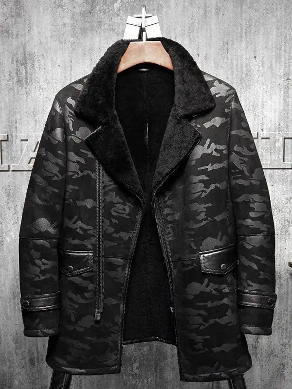 Custom Made Men’s Flying Fur Pilots Long Jacket Coat 3 Custom Made Men’s Flying Fur Pilots Long Jacket Coat