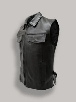 Custom Made Men Fight Club Leather Vest -Milani Jackets Shop trending men black vest